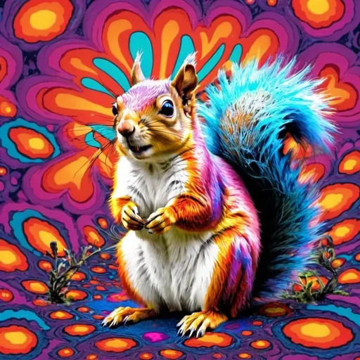 Prompt: Psychedelic trip Squirrel
