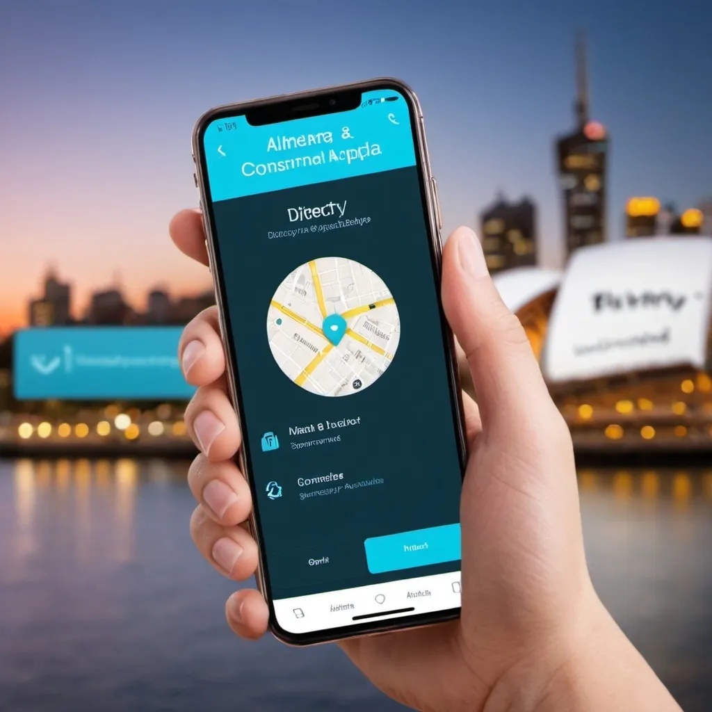 Prompt: Background banner image of a directory app for consumers in Australia