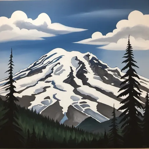 Prompt: Mt rainier in style of Georgia o’ keeffe