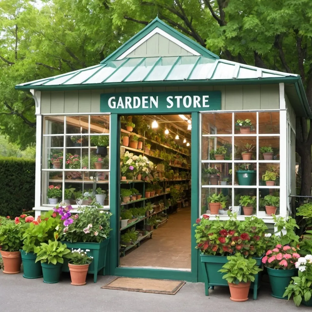 Prompt: Garden store