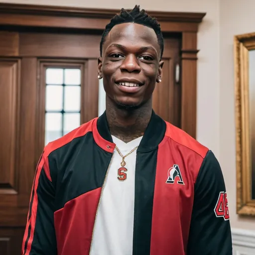 Prompt: Dennis Schröder is in a mansion