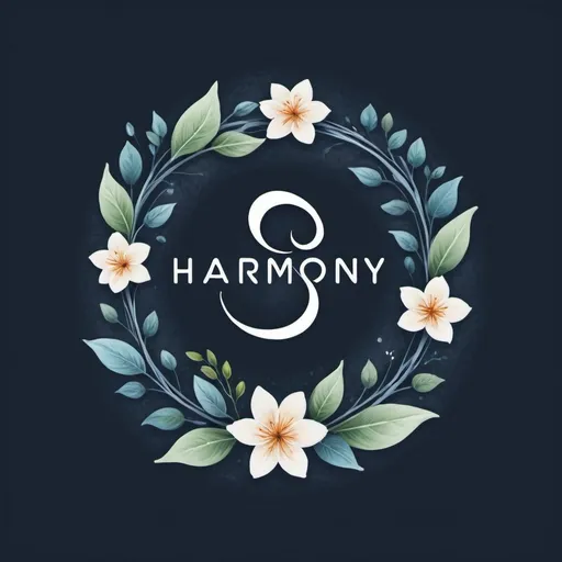 Prompt: brand logo of "Harmony" with the themes Serenity, sweet, nature, calm