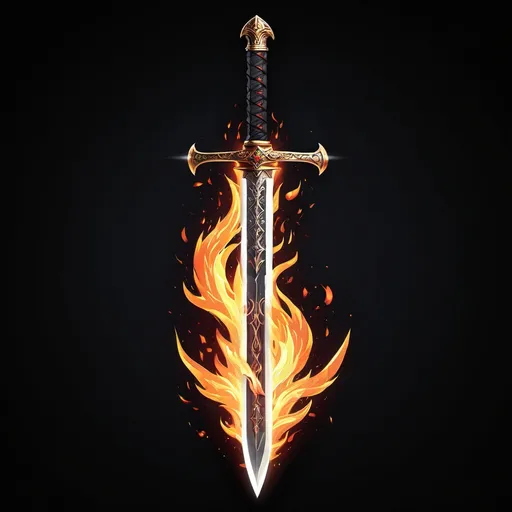 Prompt: Flaming sword
