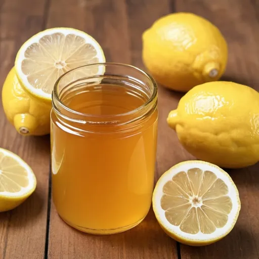 Prompt: Honey and lemon juice 