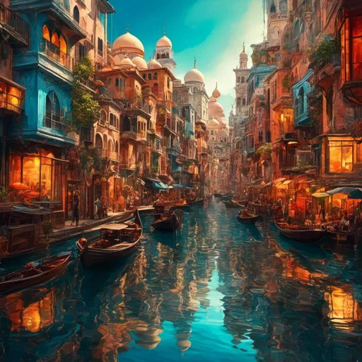 Prompt: <mymodel>Dreamlike digital painting of a surreal floating city, vibrant and surreal colors, fantastical architecture, glossy and reflective surfaces, intricate details, high quality, surrealism, vibrant colors, dreamlike, glossy surfaces, intricate details, floating city, fantastical architecture