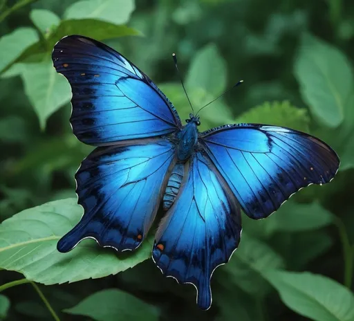 Prompt: giant blue color beauty butterfly 
 




