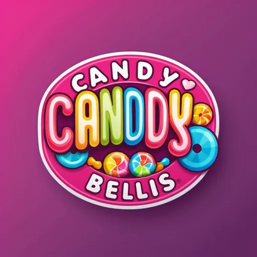 Prompt: Bright, vibrant logo for candy shop, open candy vending machine, candy-themed colors, playful design, high quality, colorful, vibrant, candy shop, vending machine, brand name 'Bellis', playful and inviting, vibrant colors, candy-themed design, high quality, professional design