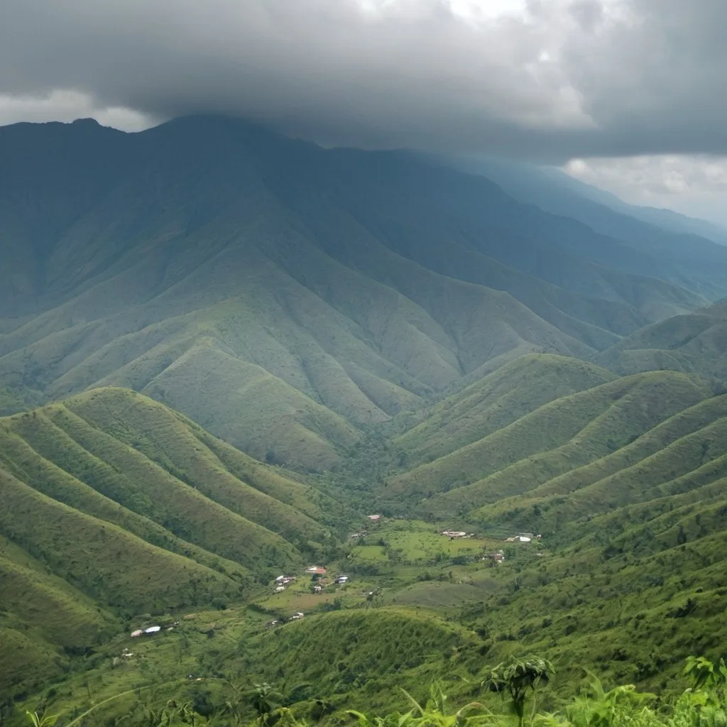 Prompt: Highlands represent mountainous or hilly sections of a country, located 300 meters above sea level. Nigeria's highlands include Idanre Hills (950m), Adamawa mountain Plateau (300-600m), and Udinsuka (1800-2400m).
 in African Lagos Nigeria