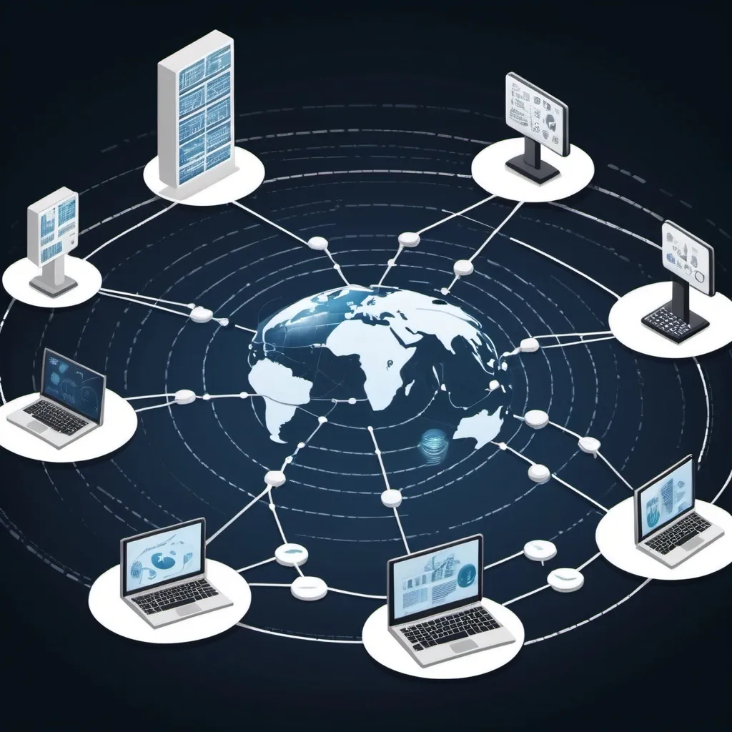 Prompt: "Create an image that illustrates the process of transmitting information. Show the flow of information from a sender to a receiver, highlighting the steps involved in encoding, transmitting, receiving, and decoding. Depict various communication channels such as wired and wireless networks, satellite communications, and fiber optic cables, with devices like computers, smartphones, radios, and satellites facilitating communication. Illustrate the use of modern technologies like email, instant messaging, social media, video conferencing, and cloud storage, with interfaces showing messages being composed, sent, and received. Include traditional methods of communication such as postal mail, telegraphs, and landline telephones in a historical context. Show the process of encoding information into transmittable formats (e.g., text, audio, video) and decoding it back for the receiver, using examples like binary code, Morse code, and data compression. Depict the physical transmission of signals through electromagnetic waves, radio waves, and light signals in fiber optics, illustrating their propagation through space, cables, and air. Illustrate the network infrastructure supporting information transmission, including servers, data centers, routers, and communication towers, with a network diagram connecting different devices and systems. Highlight global connectivity with a map or globe, showing lines representing information transmission across continents and countries, and satellites orbiting the earth to enable global communication." in Africans Lagos Nigeria