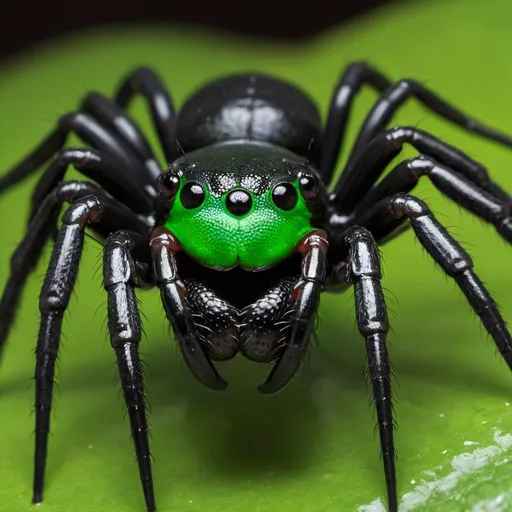 Prompt: a sharp black chelicerae oozing with green venom