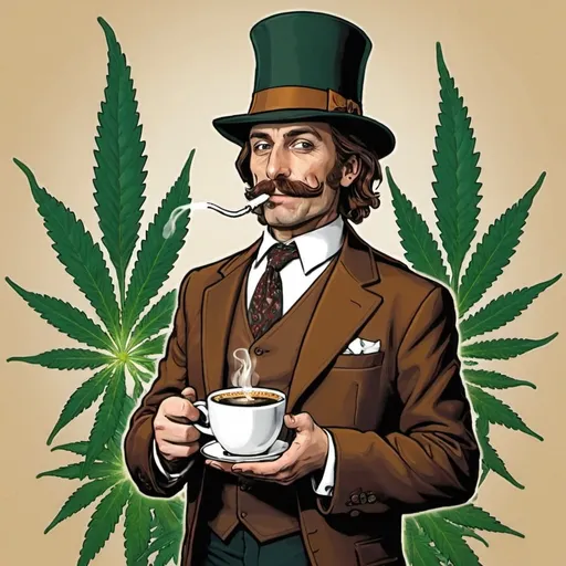 Prompt: Coffee marijuana "Gentleman Bastards"

