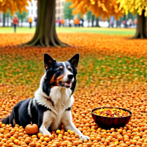 Prompt: Autumn celebration without humans
