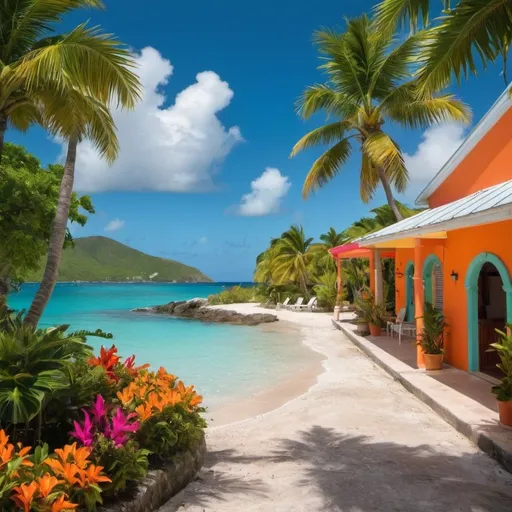 Prompt: A vibrant Caribbean setting