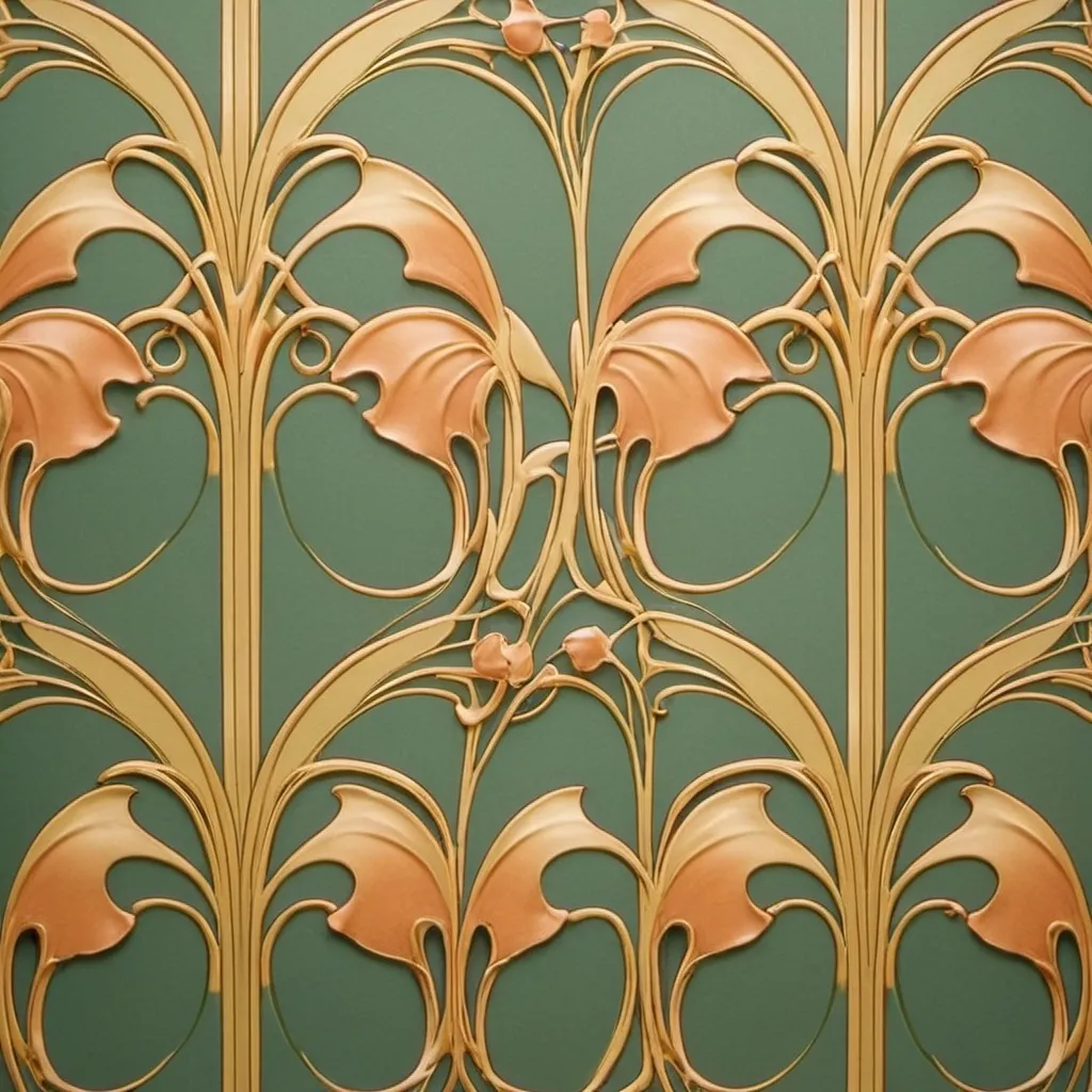 Prompt: Victor Horta style art nouveau wall paper