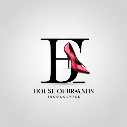 Prompt: Generate a logo for house of brands. they sell shoes so include a shoe in the logo or as a letter in the name