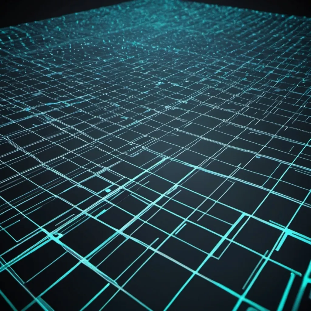 Prompt: a futuristic digital grid 
