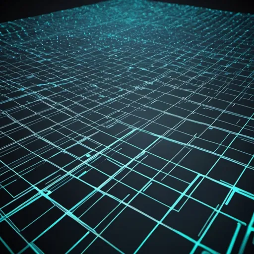 Prompt: a futuristic digital grid 
