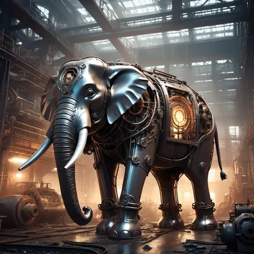 Prompt: Ein Metal Elefant 