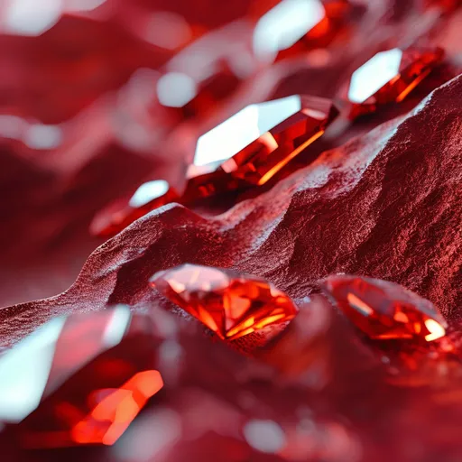 Prompt: (2D texture) (Close-up) vibrant ruby red gem stone background, deeply saturated colors, smooth flat reflective surface, dynamic light reflections, glossy finish, elegant design, rich tones, ultra-detailed, high quality, captivating depth, warm ambiance, abstract composition, visually striking elements, inspiring and modern aesthetic.