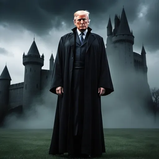 Prompt: Trump dressed as Lord Voldermort




