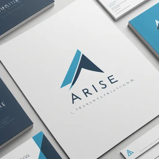 Prompt: (logo design for "ARISE"), (digital transformation), professional, minimalist, modern, clean lines, cloud-based imagery, online library theme, blue, white, gray color palette, contemporary typography, sleek design, visual representation of document management, high-quality graphics, balance between elegance and functionality, appealing to the real estate industry, crisp and sophisticated layout.