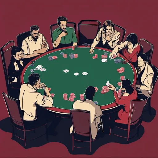 Prompt: People playing poker

