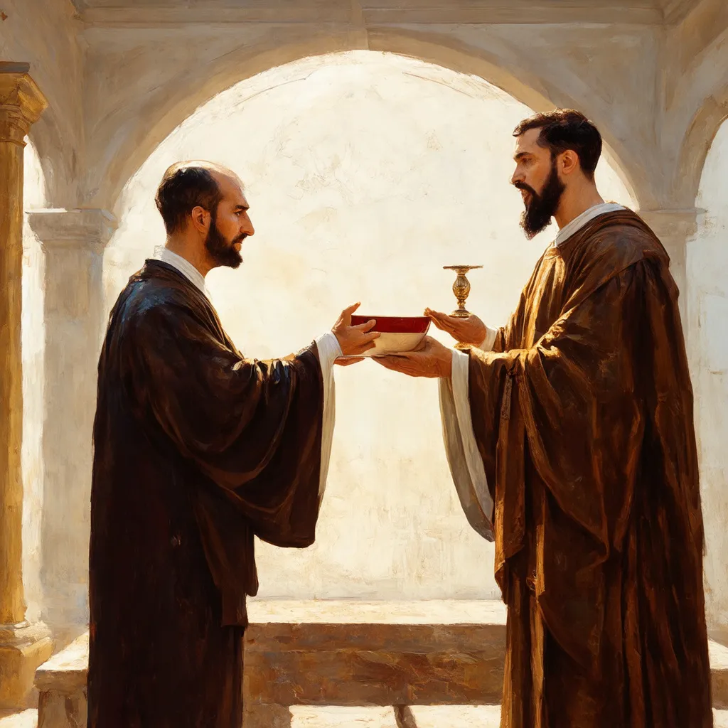 Prompt: A humble servant accepting the benevolence of a first century Jewish ruler