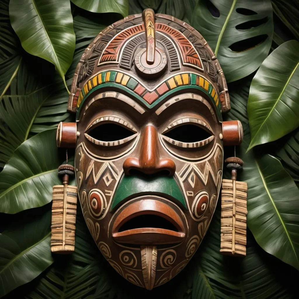 Prompt: An African Traditional Mask of war