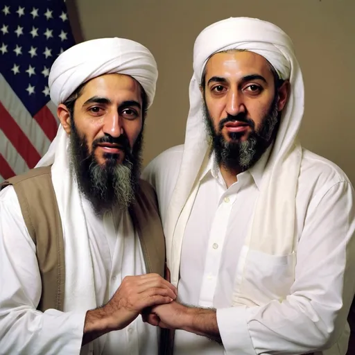 Prompt: Osama bin laden and donald trump being gay