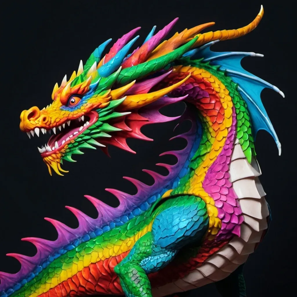 Prompt: colorful dragon
