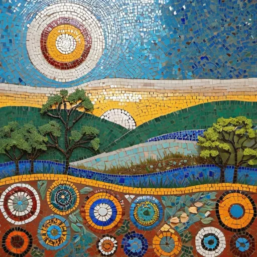 Prompt: Austin mosaic hill country
