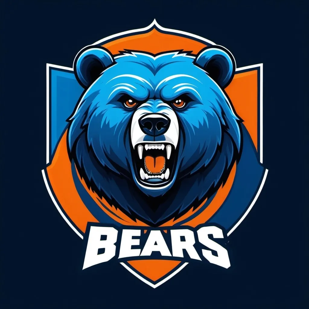 Prompt: Da Swearenstain Bears  football team logo
