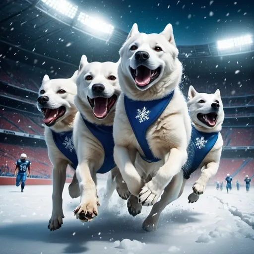 Prompt: Polar Dogs football team
