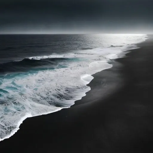 Prompt: Ethereal. Ocean. Deep. Isolation. A shadow in the distance.