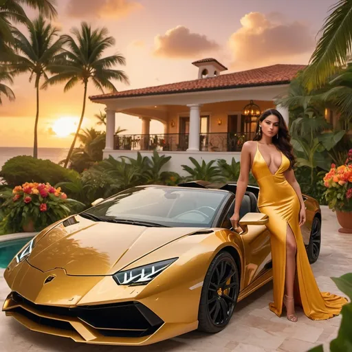 Prompt: 

 island women latina lamborgini 
villa 







