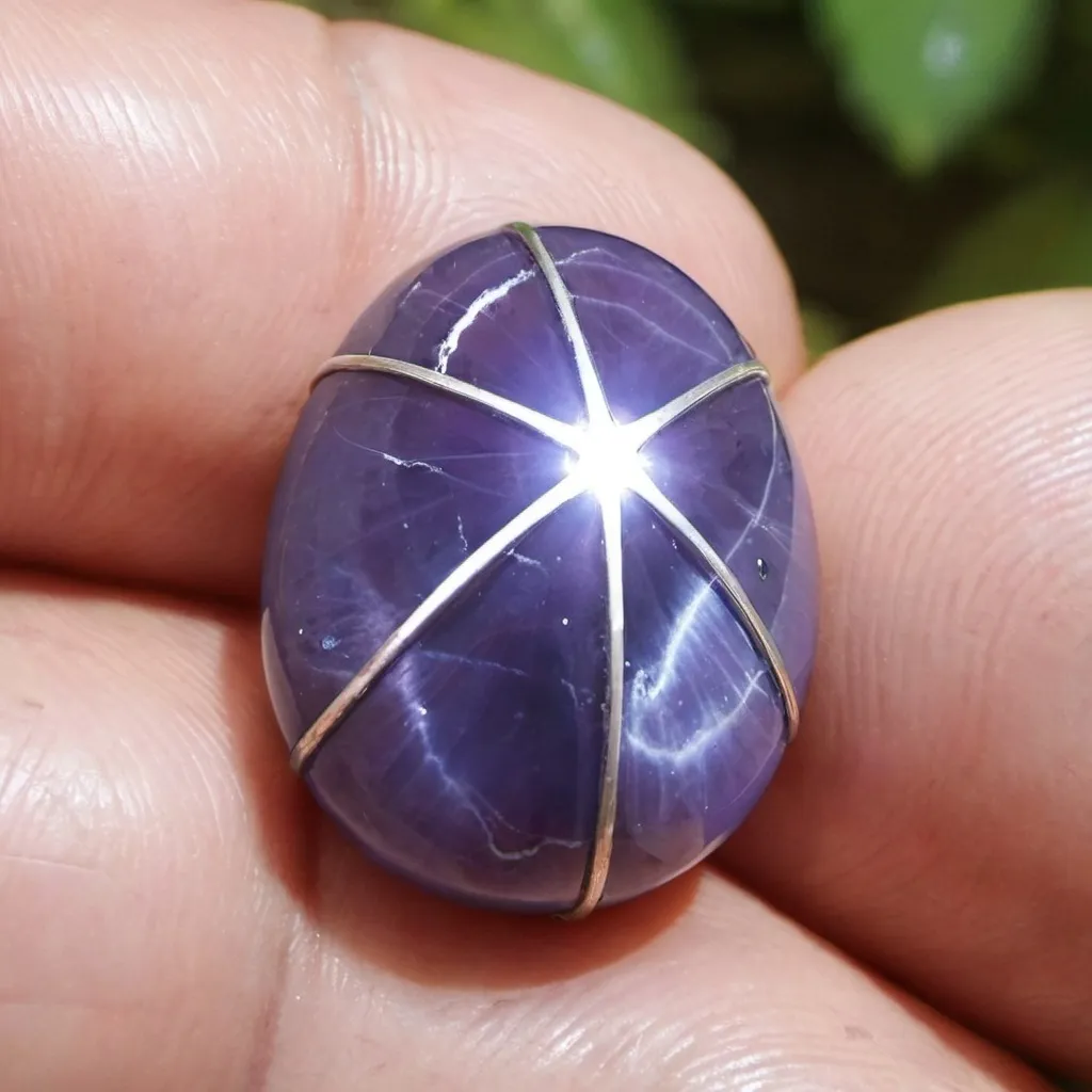 Prompt: Star sapphire stone