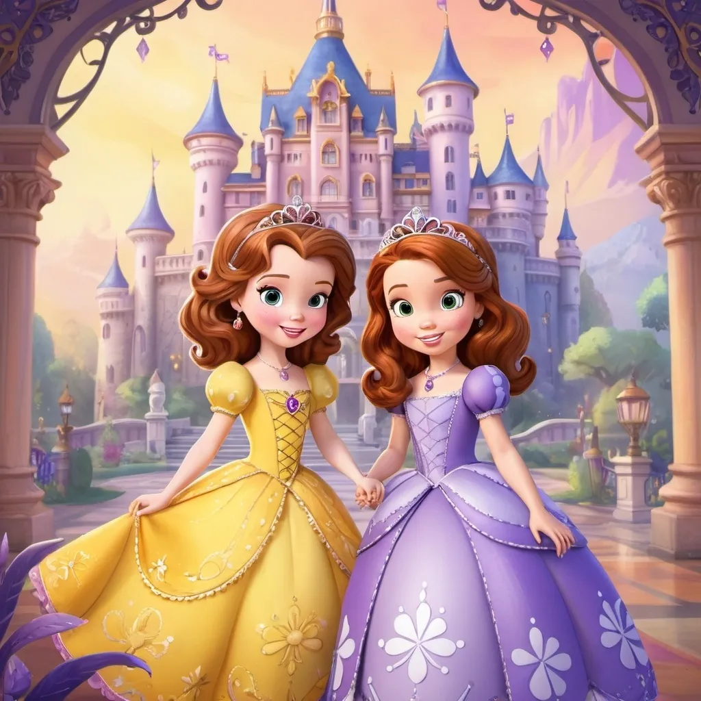 Prompt: Sofia the First and Princess Amber