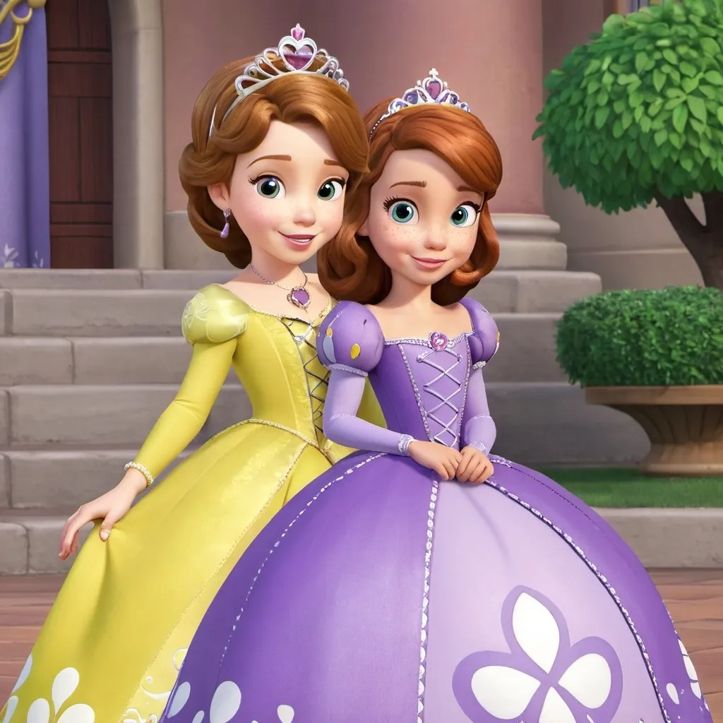 Prompt: Sofia the First and Princess Amber