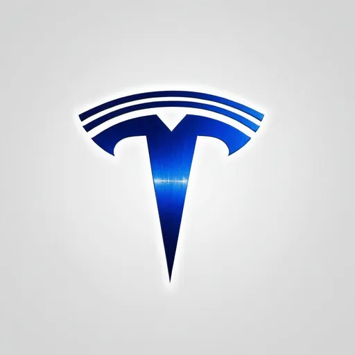 Prompt: Blue Tesla Logo Electrified