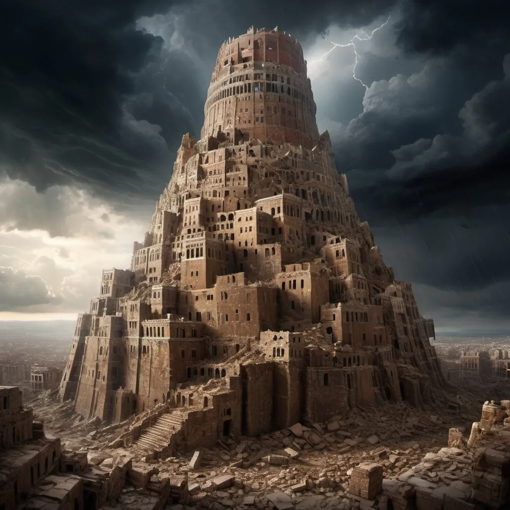 Prompt: babel tower