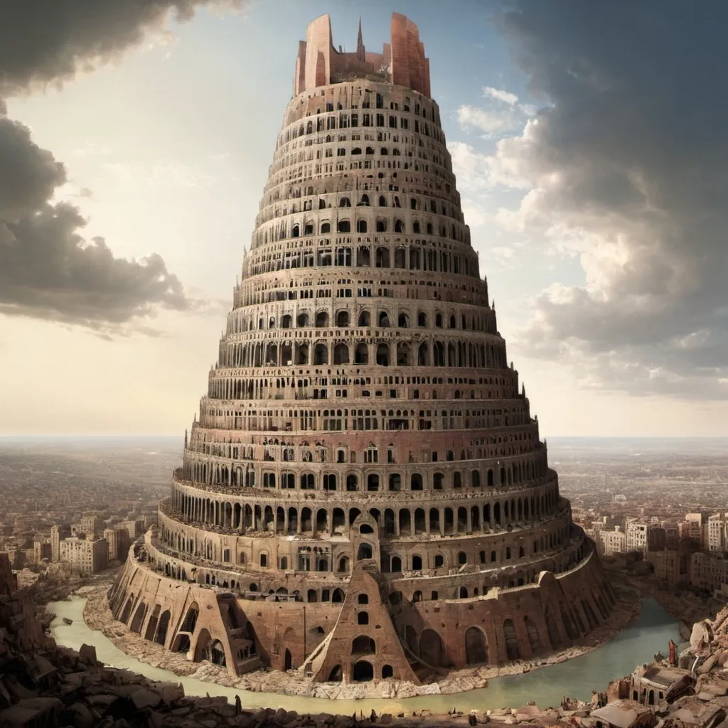 Prompt: babel tower