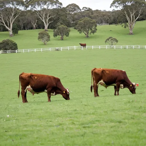 Prompt: 
cows grazing in a grassed paddock



