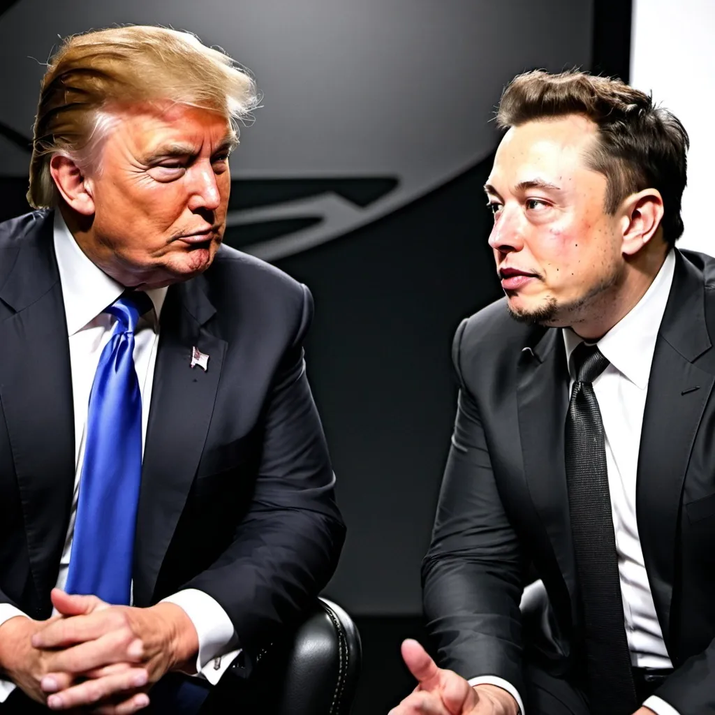 Prompt: trump elon musk x interview
