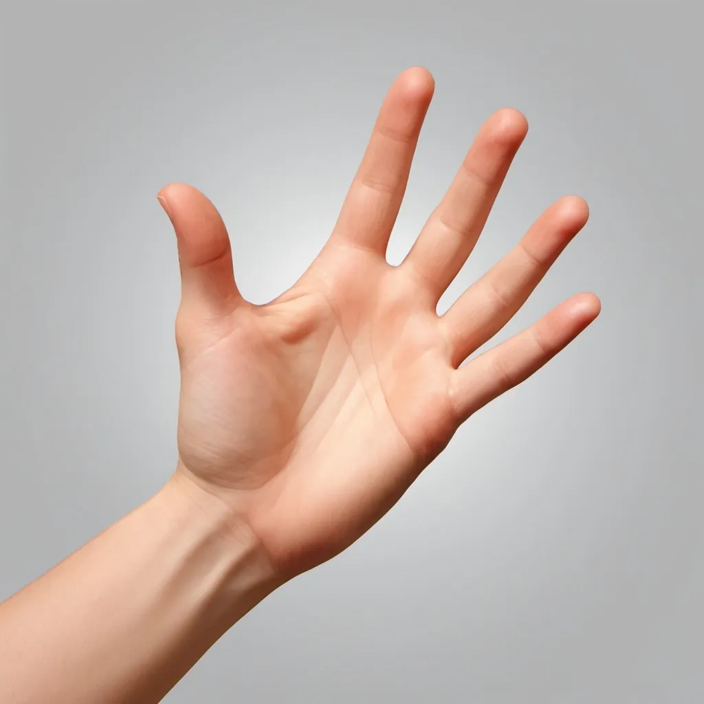 Prompt: A clip art hand png