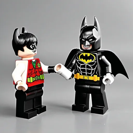 Prompt: lego batman fighting the doc oc