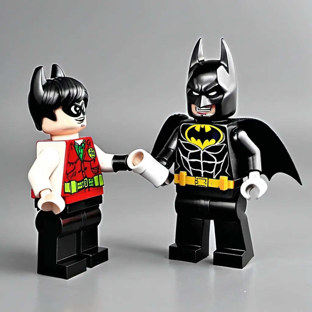 Prompt: lego batman fighting the doc oc