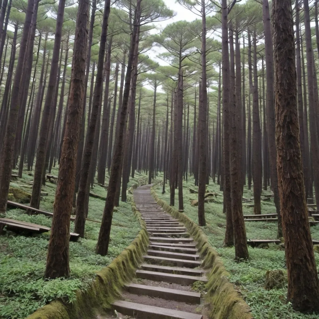 Prompt: The suicide forest in Japan