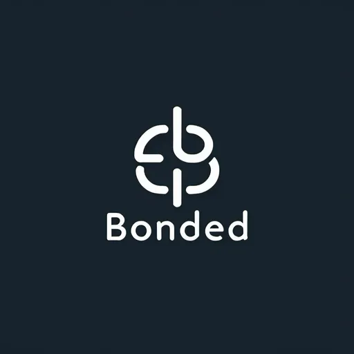 Prompt: A logo of the word Bonded that is simple and illustrates mental health.