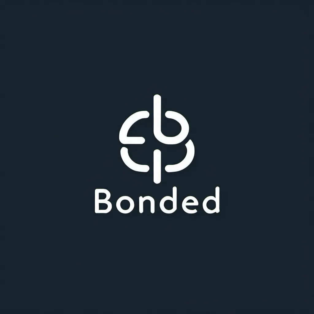 Prompt: A logo of the word Bonded that is simple and illustrates mental health.