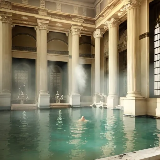 Prompt: Palace bathing chambers